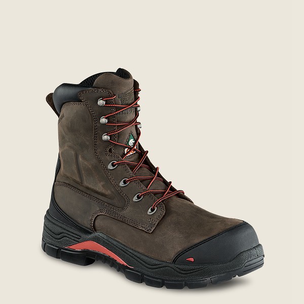 Mens Red Wing King Toe® Adc - 8-inch Insulated Waterproof Csa Toe - Safety Boots Dark Grey - BJR6802